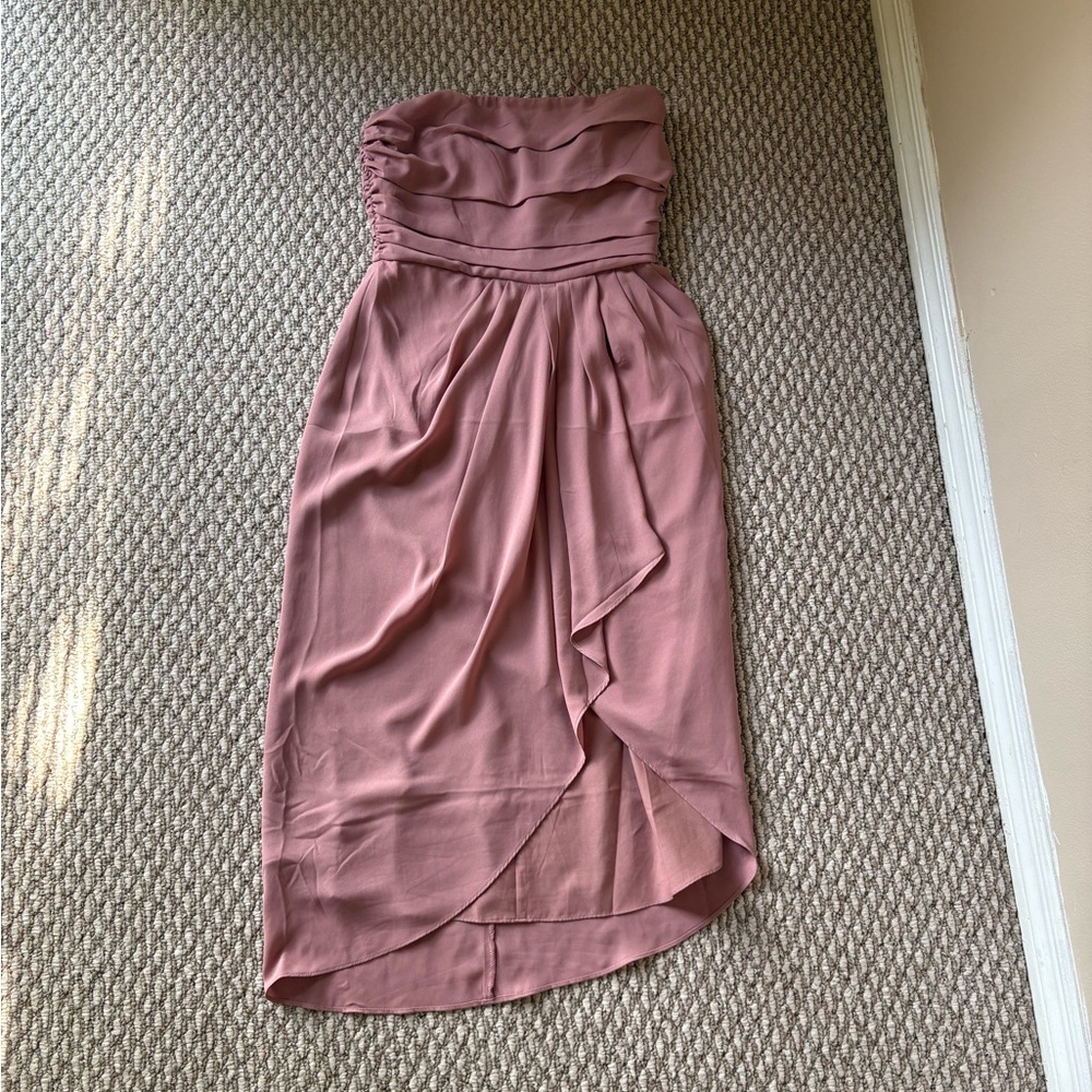 Express Mauve Strapless Dress